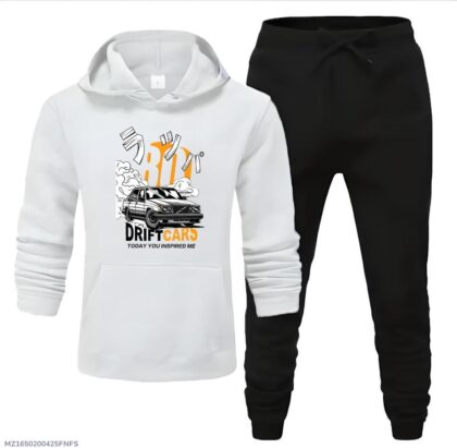 Women's Casual Fleece Tracksuit – Printed Hoodie Combo