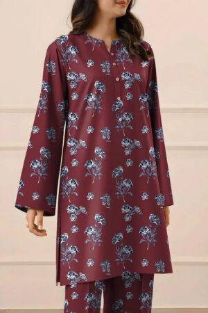 2 Pcs Women's Unstitched Printed Suit